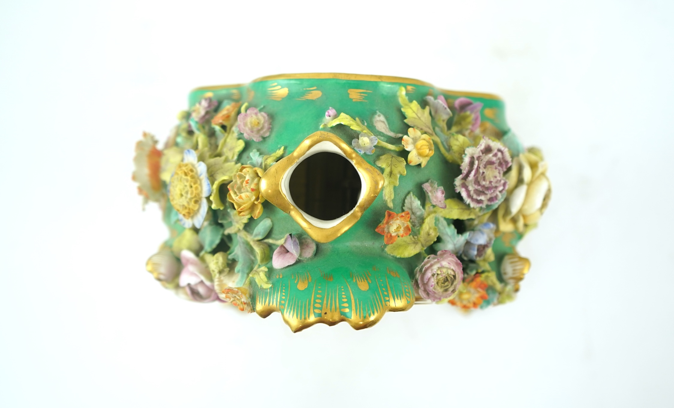 Benjamin Louis Vulliamy, London, an early 19th century eight day English porcelain mantel timepiece